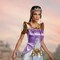 Women's Zelda Deluxe Costume Purple Gold Dress Shoulder Piece Medallion Tiara